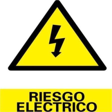PEGATINA ADHESIVO VINILO / RIESGO ELECTRICO  10X15